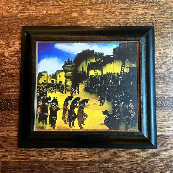 Classic Southwest Oil Painting “Hopi Snake Dance” Ceremony Print Reproduction